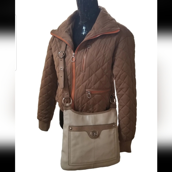 Coach Penelope F16533 Crossbody Bag Ivory Leather/Tan Snakeskin Embossed Trim - Picture 2 of 16